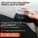 Luz Emergencia Coche Homologado DGT, con SIM y Datos Pagados hasta 2038, Baliza v16 Homologada dgt con Geolocalizador, Obligato