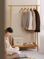 Perchas Madera Unidades  - Gancho Giratorio 360° - Perchas Ropa (Natural)